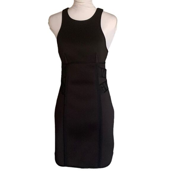 Alexander Wang H&M Black Neoprene Scuba Dress Sz 6 - Picture 1 of 13